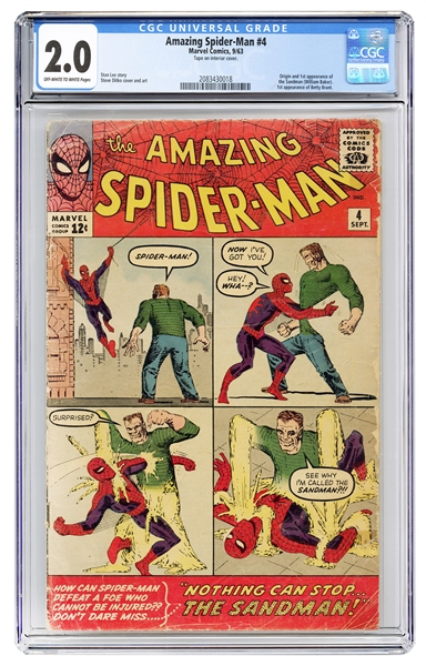  Amazing Spider-Man #4. Marvel Comics, 1963. CGC 2.0 graded ...