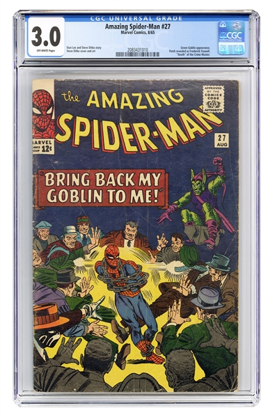  Amazing Spider-Man #27. Marvel Comics, 1965. CGC 3.0 graded...