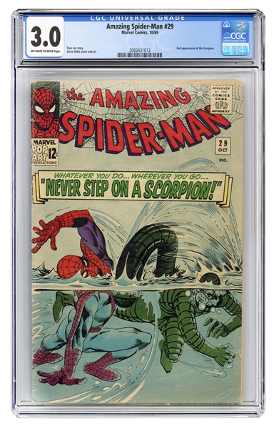  Amazing Spider-Man #29. CGC 3.0 graded copy with off-white ...