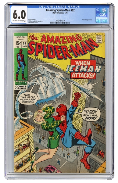  Amazing Spider-Man #92. Marvel Comics, 1971. CGC 6.0 graded...