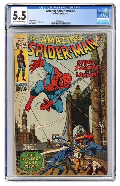  Amazing Spider-Man #95. Marvel Comics, 1971. CGC 5.5 graded...
