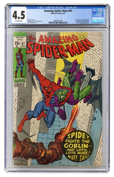  Amazing Spider-Man #97. Marvel Comics, 1971. CGC 4.5 graded...
