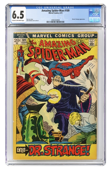  Amazing Spider-Man #109. Marvel Comics, 1972. GCG 6.5 grade...