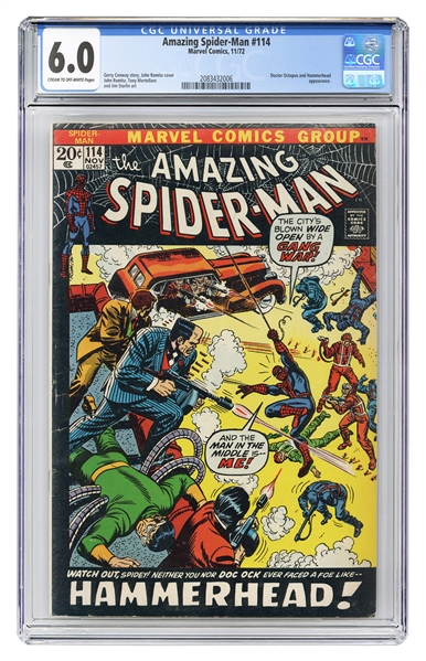  Amazing Spider-Man #114. Marvel Comics, 1972. GCG 6.0 grade...