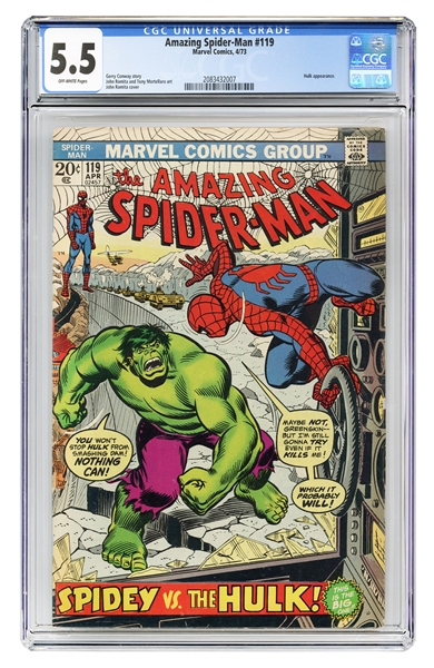  Amazing Spider-Man #119. Marvel Comics, 1973. GCG 5.5 grade...