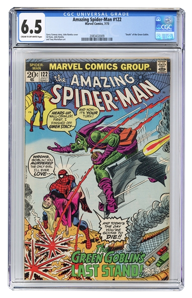  Amazing Spider-Man #122. Marvel Comics, 1973. CGC 6.5 grade...