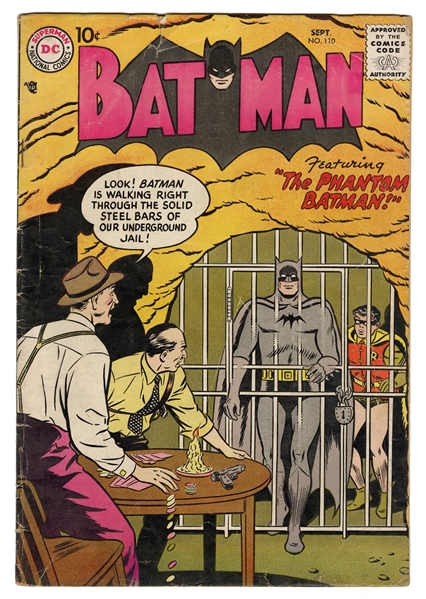  Batman #110. DC Comics, 1957. Ungraded.