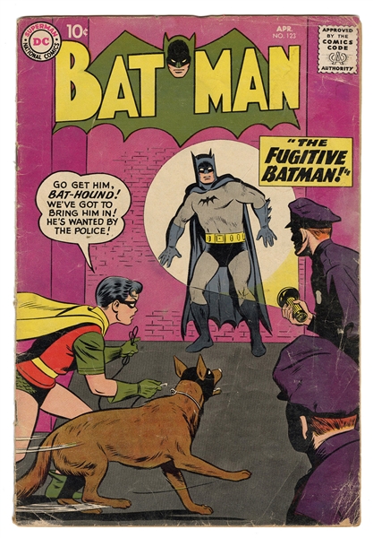  Batman #123. DC Comics, 1959. Ungraded. Joker appearance.