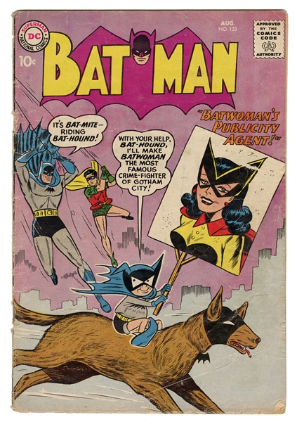  Batman #133. DC Comics, 1960. Ungraded. Extremities creased...