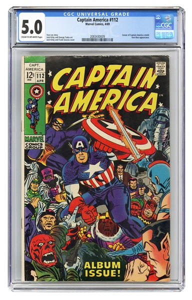  Captain America #112. Marvel Comics, 1969. CGC 5.0 graded c...