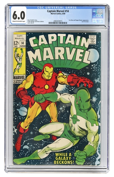  Captain Marvel #14. Marvel Comics, 1969. CGC 6.0 graded cop...