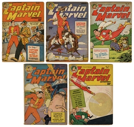  Group of Five Captain Marvel Comics. Ungraded. Includes Nos...