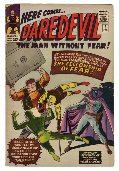  Daredevil #6. Marvel Comics, 1965. Ungraded. Origin and fir...