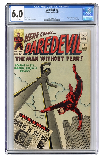  Daredevil #8. Marvel Comics, 1965. CGC 6.0 graded copy with...