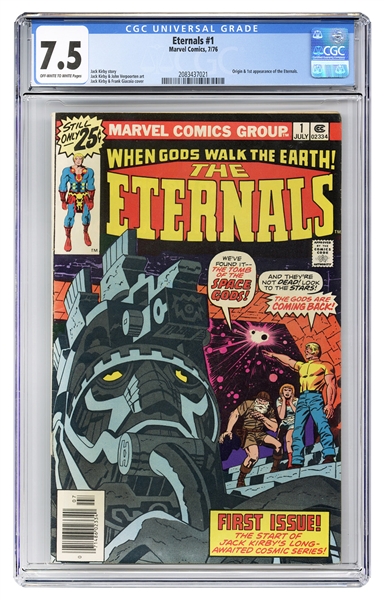  Eternals #1. Marvel Comics, 1976. CGC 7.5 graded copy with ...