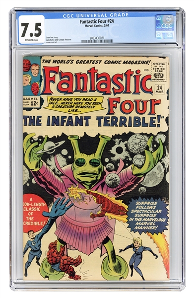  Fantastic Four #24. Marvel Comics, 1964. CGC 7.5 graded cop...