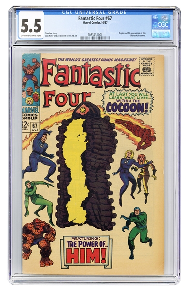  Fantastic Four #67. Marvel Comics, 1967. CGC 5.5 graded cop...