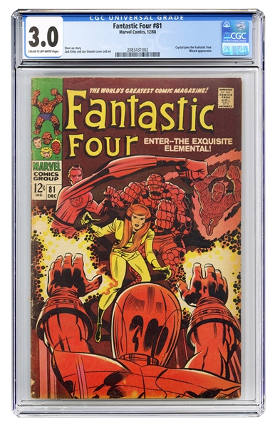  Fantastic Four #81. Marvel Comics, 1968. CGC 3.0 graded cop...