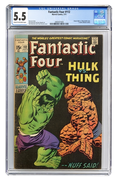  Fantastic Four #122. Marvel Comics, 1971. CGC 5.5 graded co...