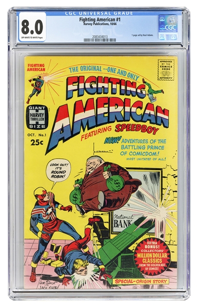  Fighting American #1. Harvey Publications, 1966. CGC 8.0 gr...