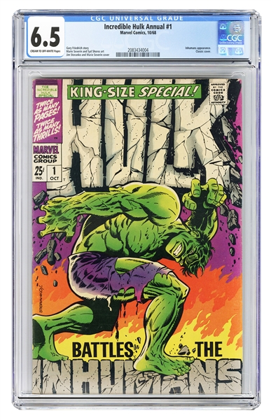  Incredible Hulk Annual #1. Marvel Comics, 1968. CGC 6.5 gra...