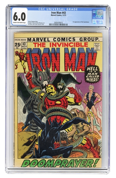 Iron Man #43. Marvel Comics, 1971. CGC 6.0 graded copy with...