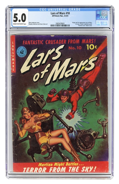  Lars of Mars #10. Ziff-Davis, 1951. CGC 5.0 graded copy wit...