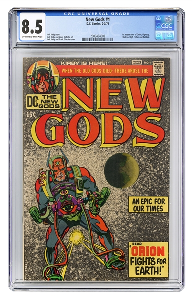  New Gods #1. DC Comics, 1971. CGC 8.5 graded copy with off-...