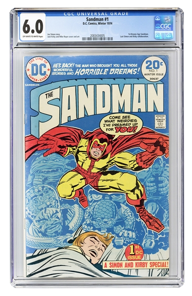  Sandman #1. DC Comics, 1974. CGC 6.0 graded copy with off-w...