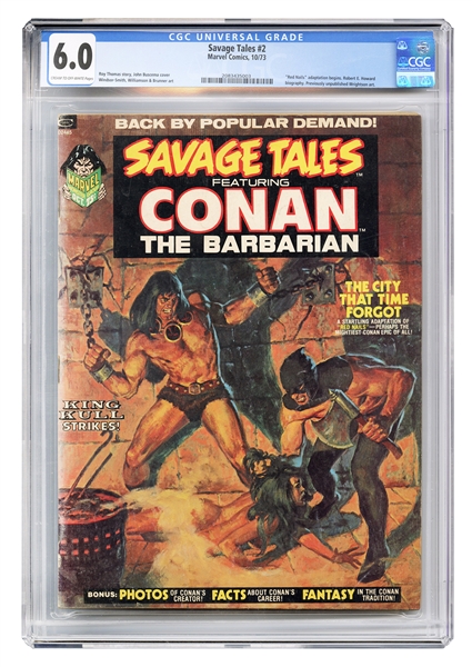  Savage Tales #2. Marvel Comics, 1973. CGC 6.0 graded copy w...