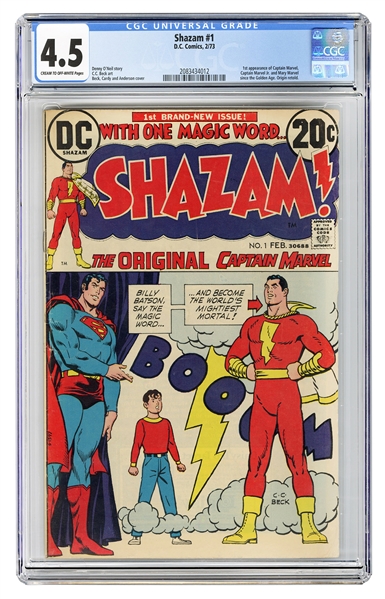  Shazam #1. DC Comics, 1973. CGC 4.5 graded copy with cream ...