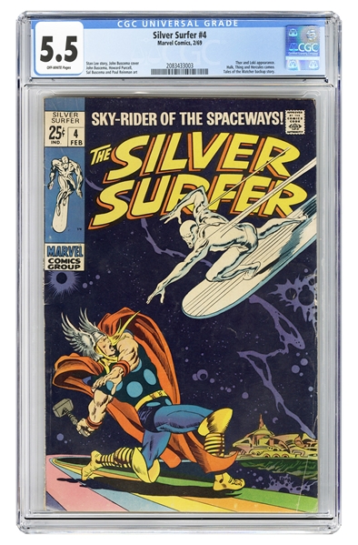  Silver Surfer #4. Marvel Comics, 1969. CGC 5.5 graded copy ...