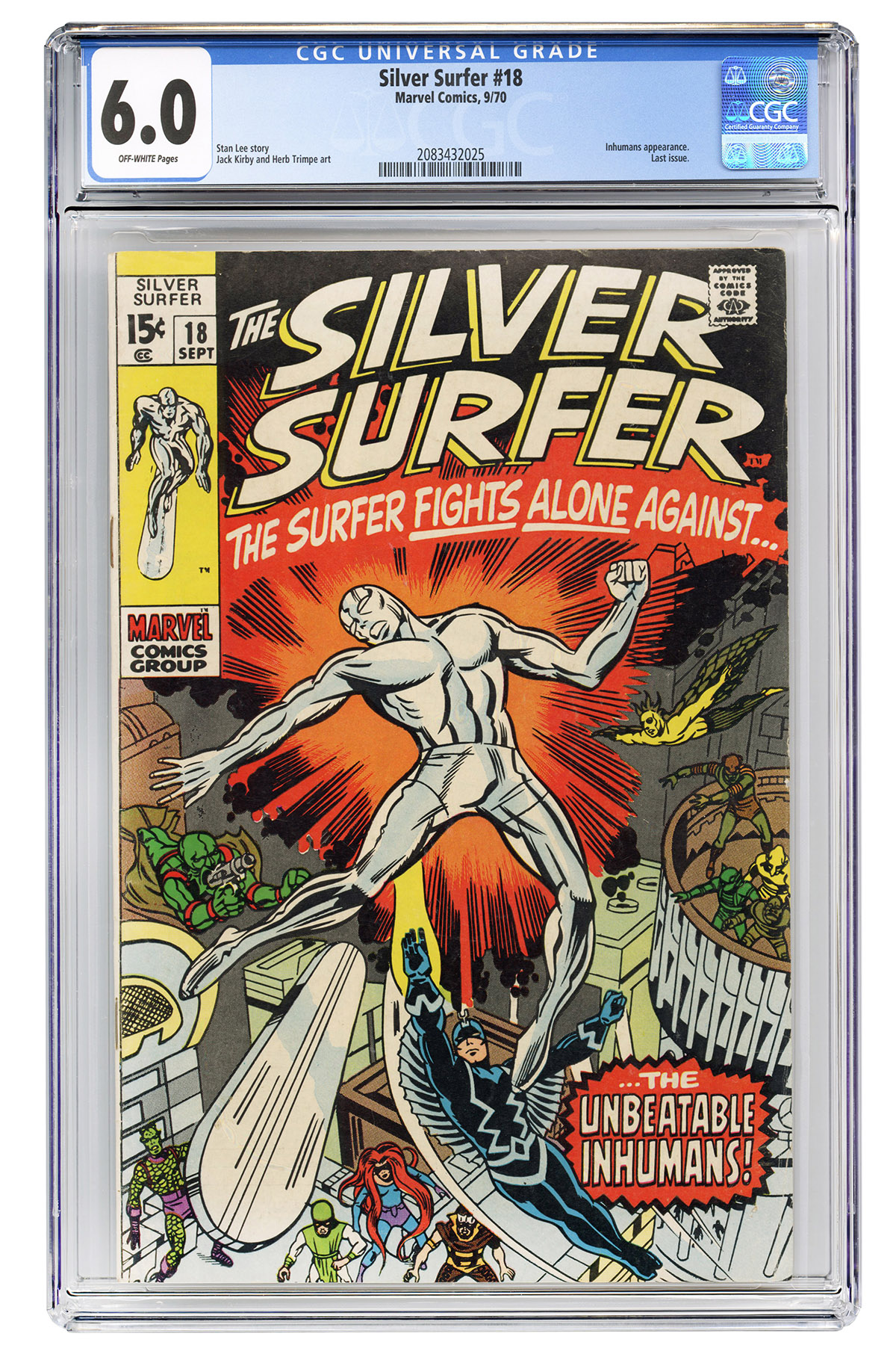 Lot Detail - Silver Surfer #18. Marvel Comics, 1970. CGC 6.0 graded copy...