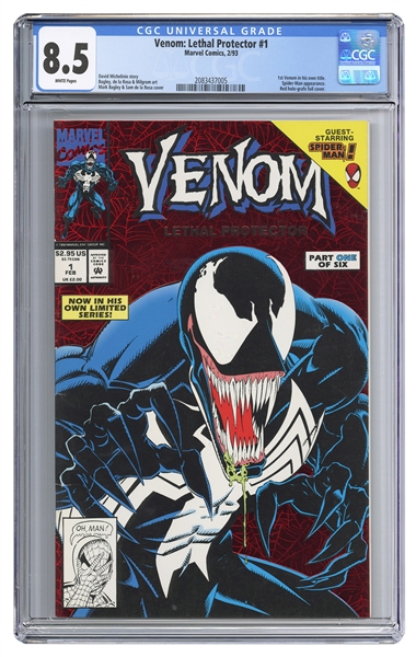  Venom: Lethal Protector #1. Marvel Comics, 1993. CGC 8.5 gr...