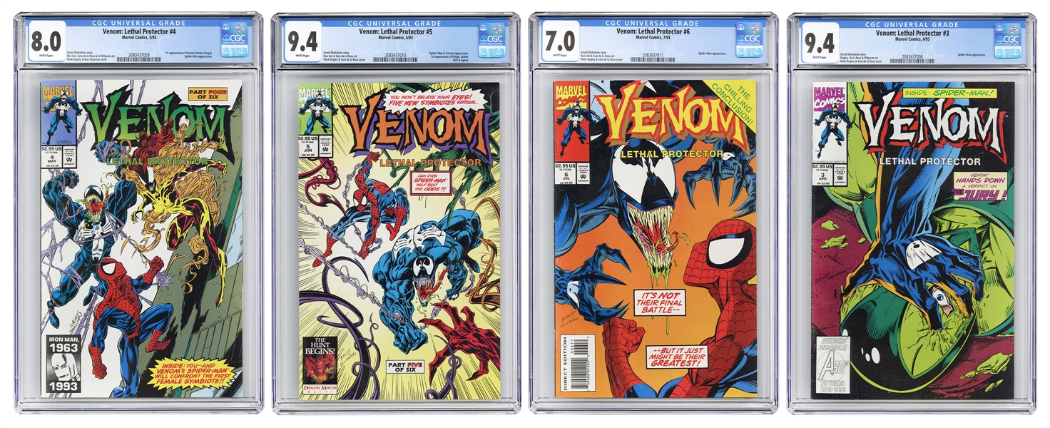  Venom: Lethal Protector #3, #4, #5, and #6. Marvel Comics, ...