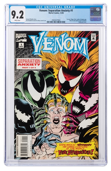  Venom: Separation Anxiety #1. Marvel Comics, 1994. CGC 9.2 ...