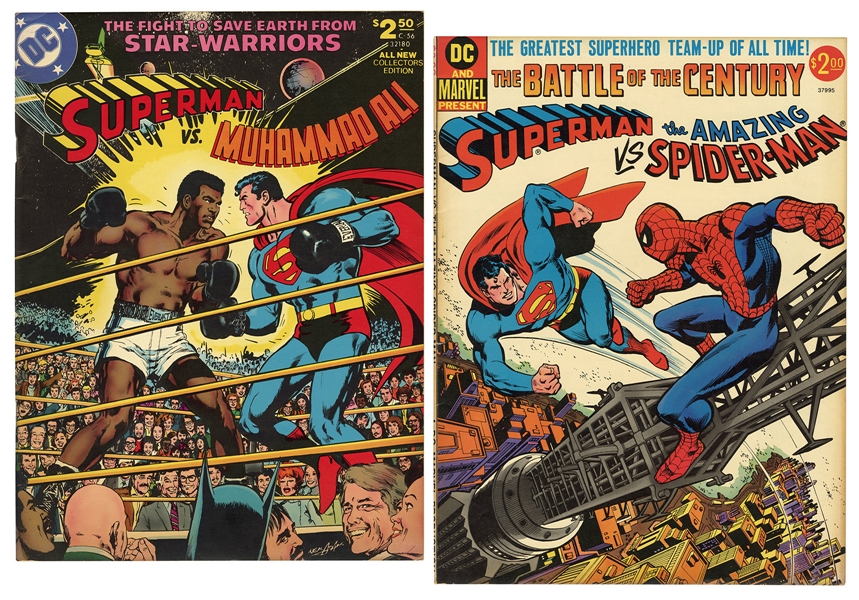  Pair of Oversized Superman Comics. Includes Superman vs. Mu...