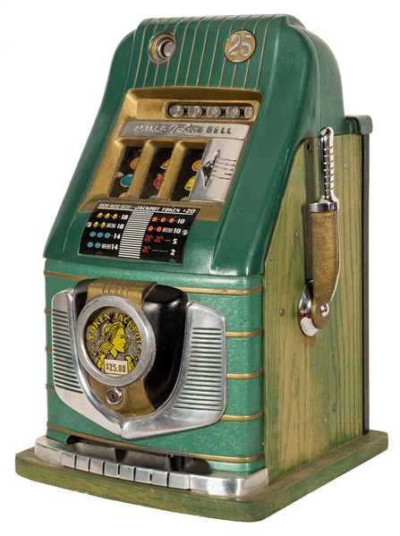  Mills 25 Cent Token Bell Slot Machine. Mills Novelty, ca. 1...