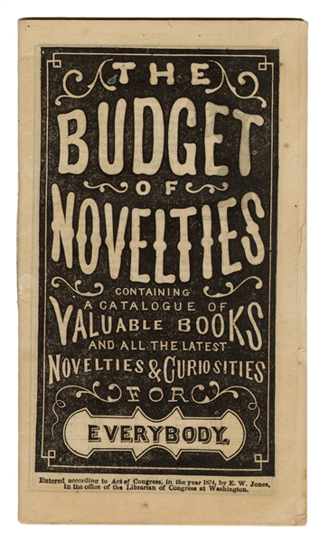  The Budget of Novelties. Catalogue of Valuable Books and al...