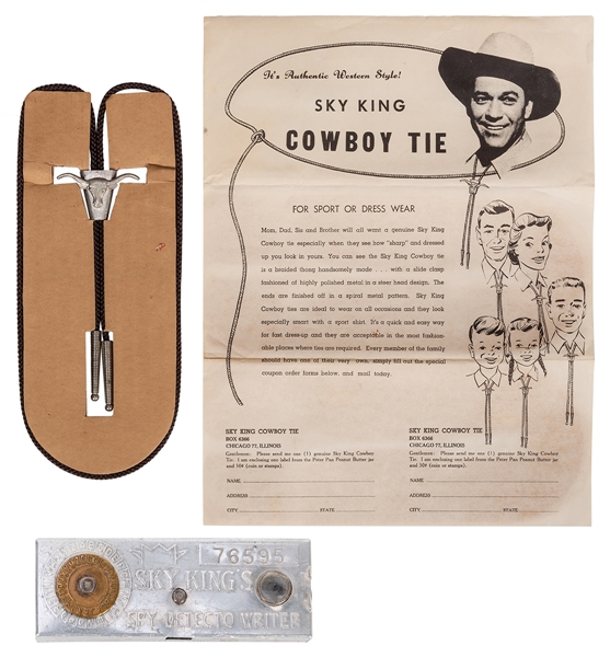  Sky King Cowboy Tie and Detecto-Writer Premiums. Including ...