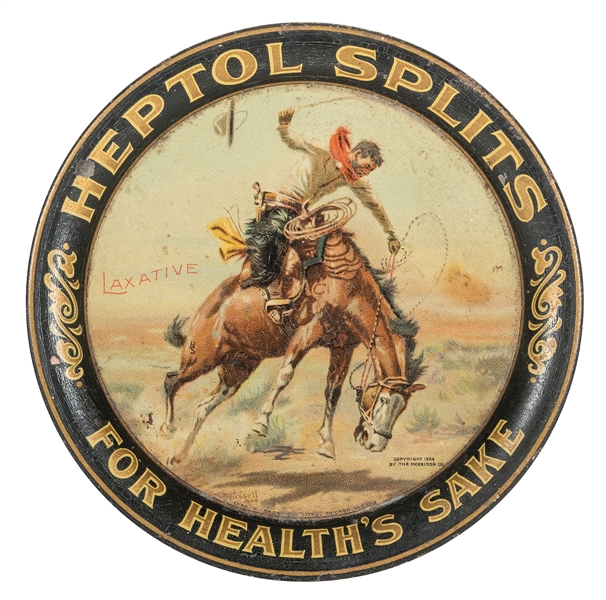  Heptol Splits 1904 Tip Tray. Chicago, 1904. Lithographed ti...