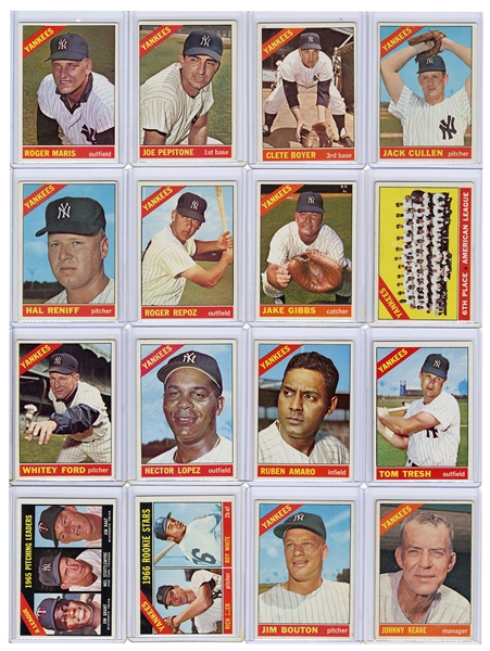  1966—1969 Topps New York Yankees Baseball Card Collection. ...
