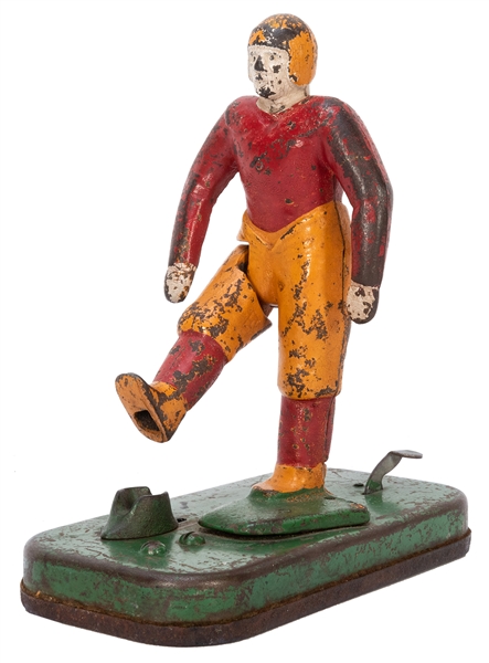  Woolsey No. 21 Cast Iron Football Kicker. Operated by lever...