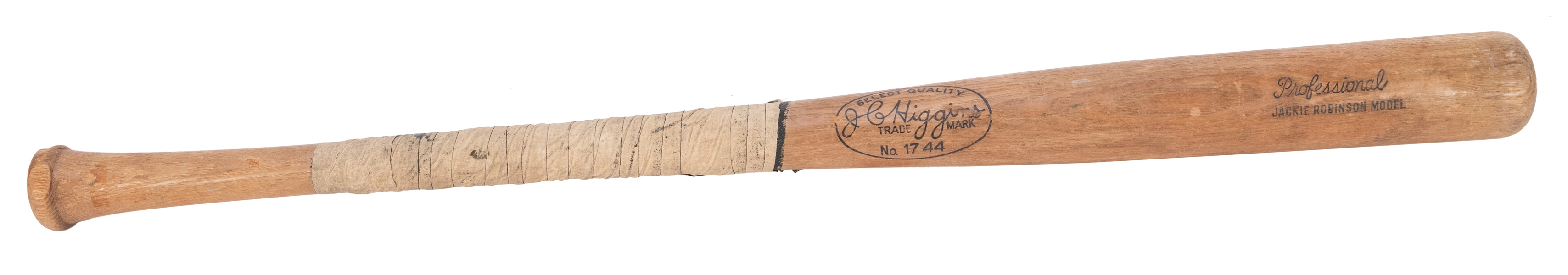  Jackie Robinson Model Baseball Bat. Higgins No. 1744. Lengt...