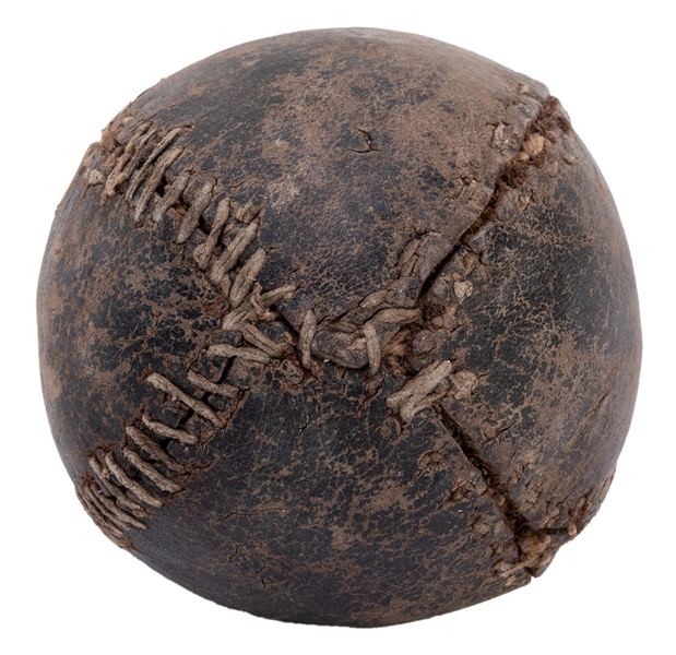  Early 1850s “Lemon Peel” Baseball. Circa 1850s, possibly 18...