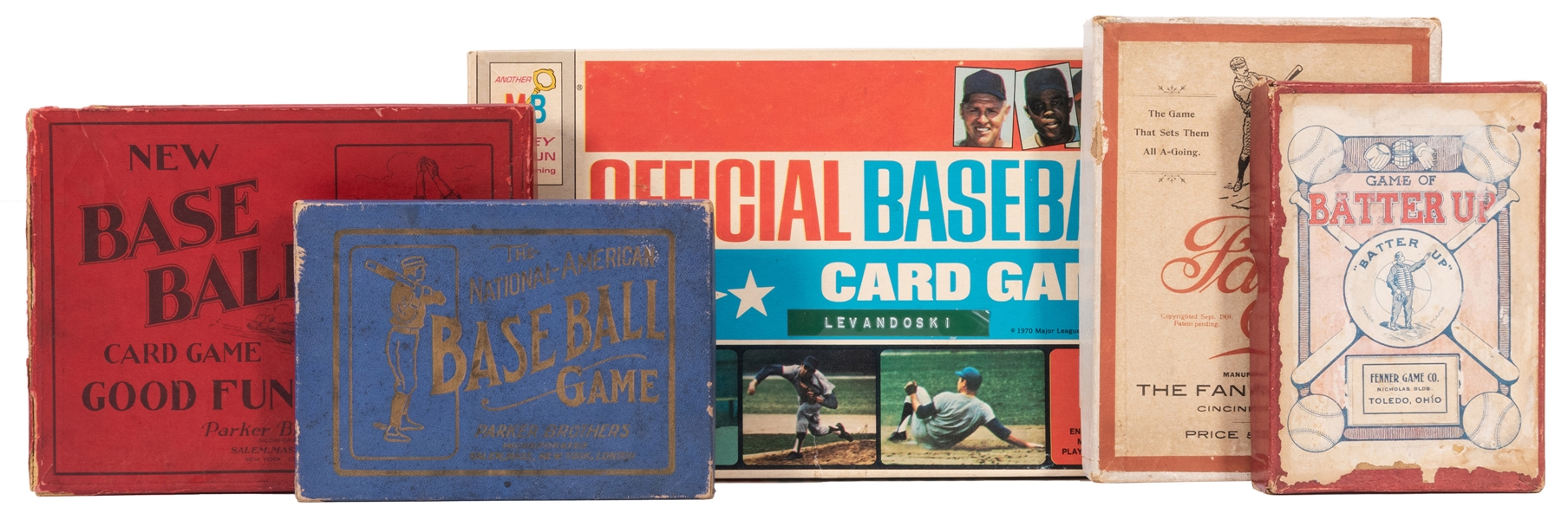  Group of Six Early Baseball Card Games. Includes both The N...