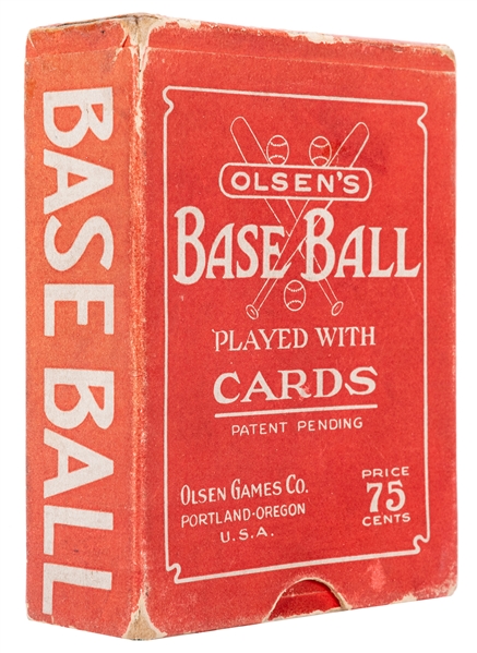  Olsen’s Baseball Playing Cards. Portland: Olsen Games Co., ...