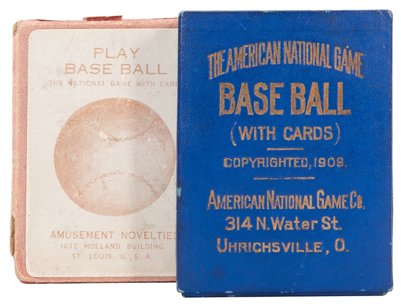  Pair of Early Decks of Baseball Card Games. Circa 1909. Inc...