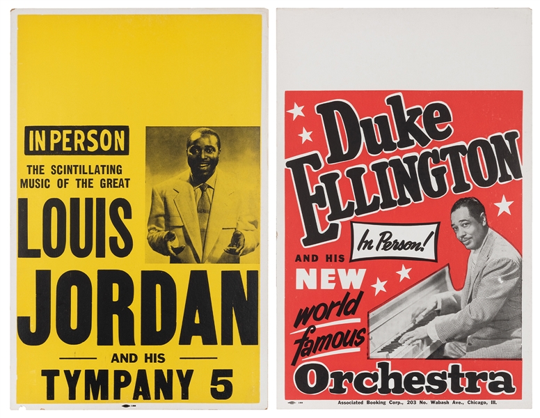  Duke Ellington / Louis Jordan Orchestra Concert Posters. Mi...