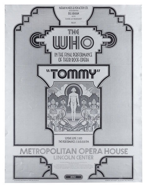  The Who “Tommy” Metropolitan Opera House Poster. Nathan Wei...